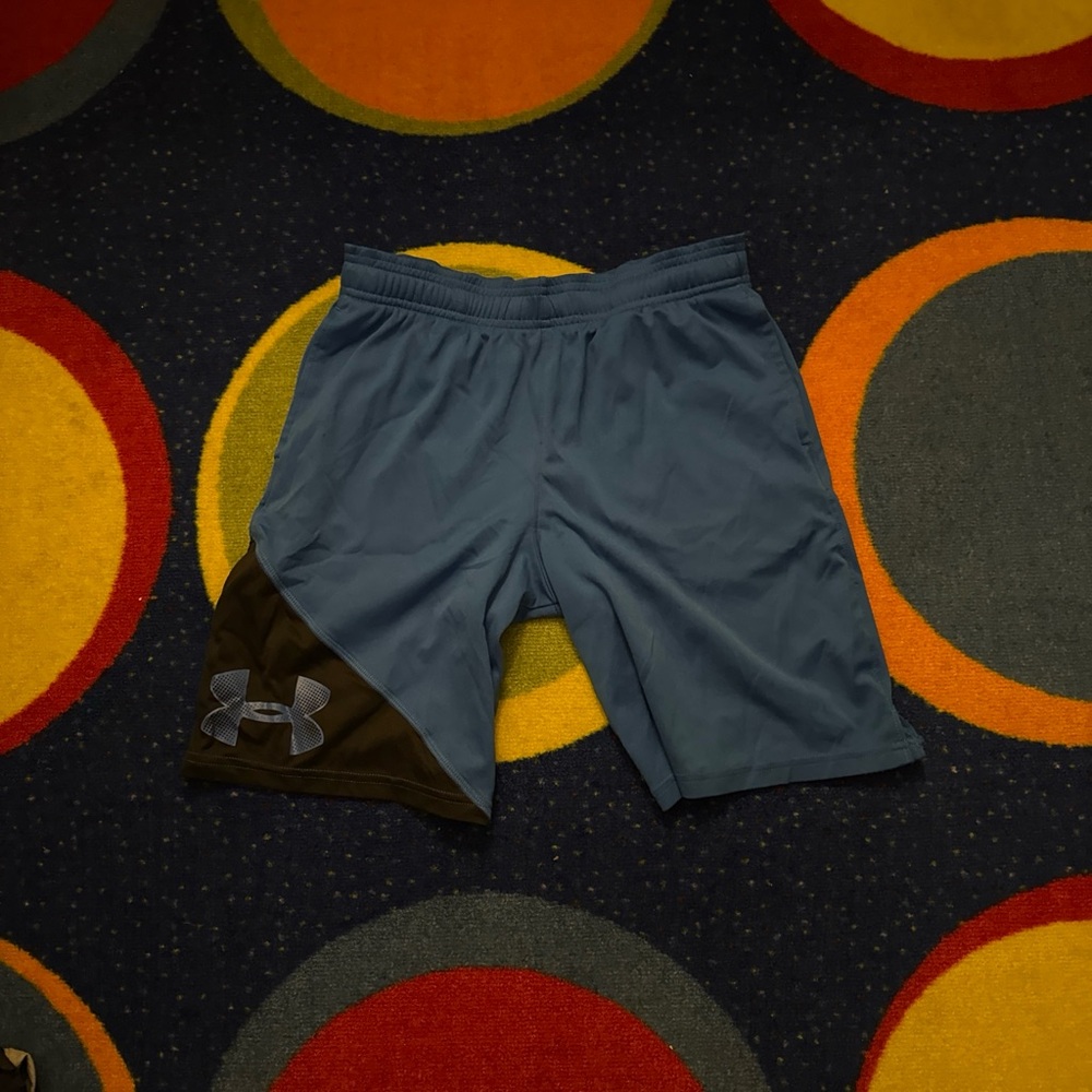 Under Armour Blue & Black Boys' Athletic Shorts